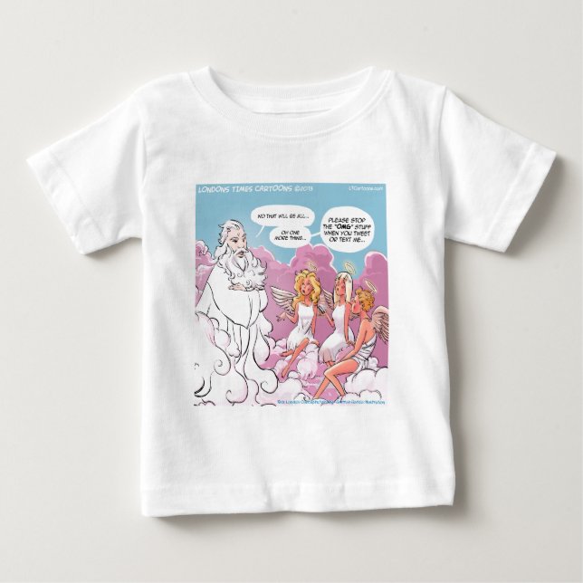 T-shirt Pour Bébé Mon dieu (OMG) Textes d'anges drôles (Devant)