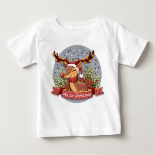 T-shirt Pour Bébé Mon ęr renne de Noël