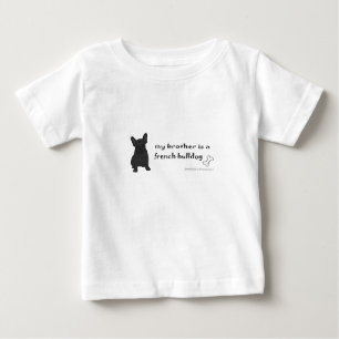 T-shirt Pour Bébé mon frère est un bouledogue français