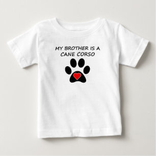 T-shirt Pour Bébé Mon Frère Est Un Corso De Canne