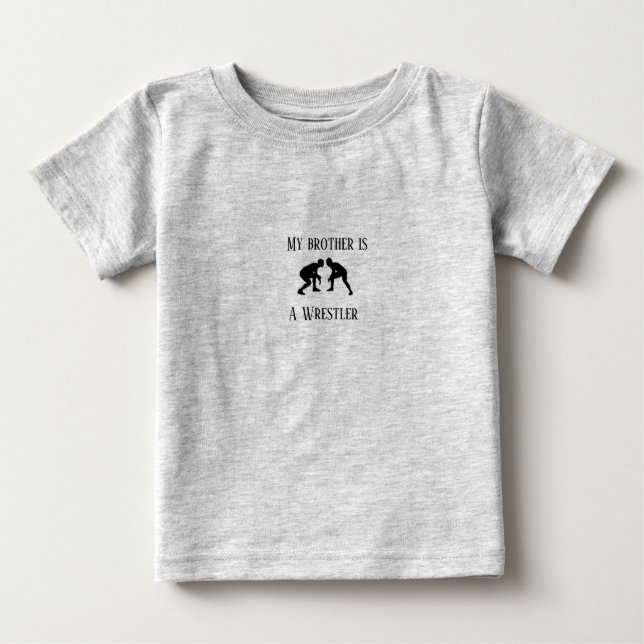 T-shirt Pour Bébé Mon frère est une chemise de lutte (Devant)