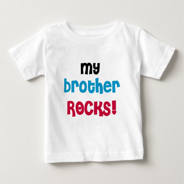 T-shirt Pour Bébé Mon frère Rocks (Devant)