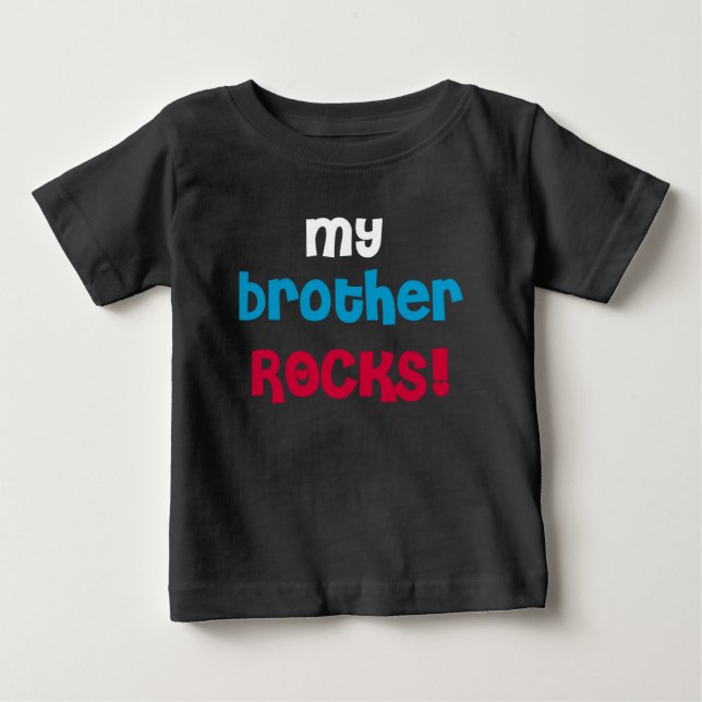 T-shirt Pour Bébé Mon frère Rocks (Devant)