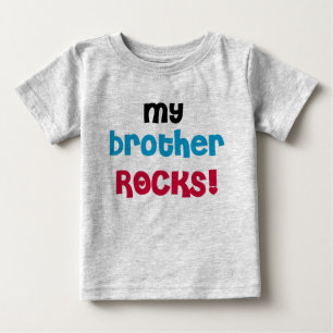 T-shirt Pour Bébé Mon frère Rocks