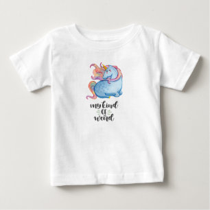T-shirt Pour Bébé Mon genre de licorne bleue bizarre