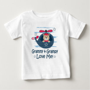 T-shirt Pour Bébé Mon grand-père et mon grand-fils