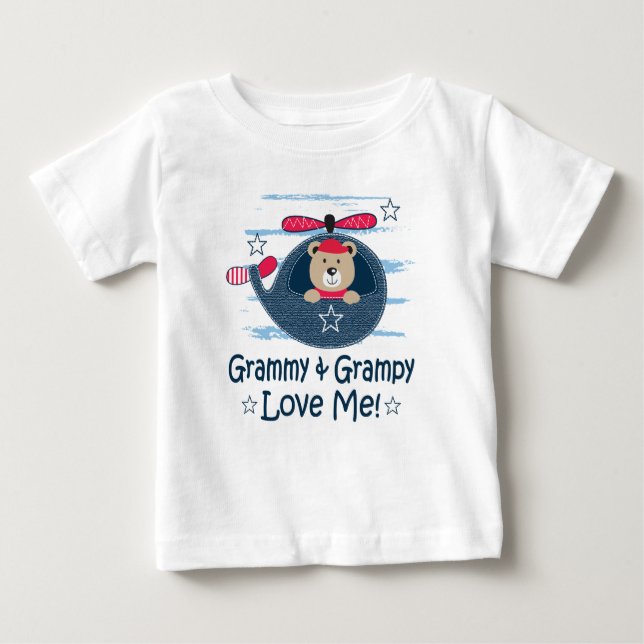 T-shirt Pour Bébé Mon grand-père et mon grand-fils (Devant)