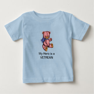 T-shirt Pour Bébé Mon héros est un T-shirt VÉTÉRAN BÉBÉ
