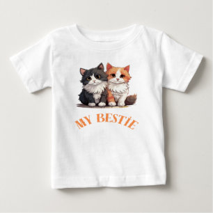 T-shirt Pour Bébé Mon meilleur ami est un chat
