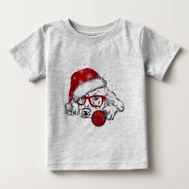 T-shirt Pour Bébé Mon mignon petit chiot (Devant)