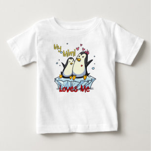 T-shirt Pour Bébé Mon Mimi M'aime Pingouin