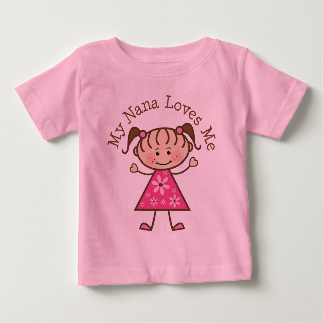T-shirt Pour Bébé Mon Nana M'Aime Figure Stick (Devant)