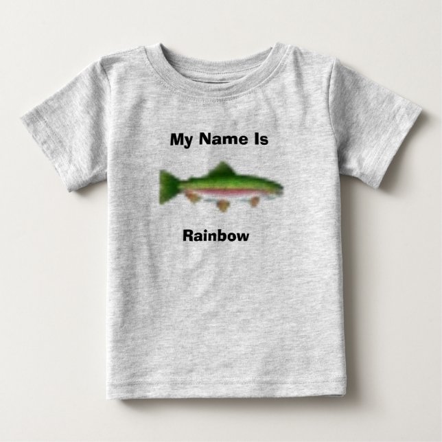 T-shirt Pour Bébé Mon nom est, arc-en-ciel (Devant)