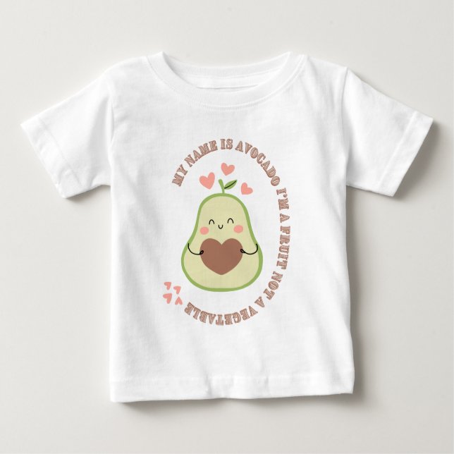 T-shirt Pour Bébé Mon nom est Avocado (Devant)
