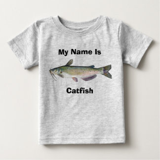 T-shirt Pour Bébé Mon nom est, poisson-chat