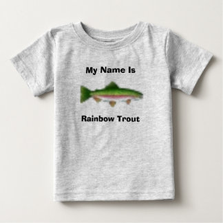 T-shirt Pour Bébé Mon nom est, truite arc-en-ciel