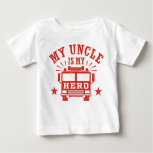 T-shirt Pour Bébé Mon Oncle Est Mon Héros