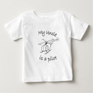 T-shirt Pour Bébé Mon oncle est un pilote
