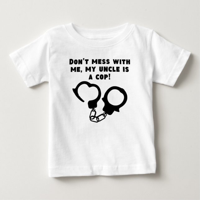 T-shirt Pour Bébé Mon oncle Is A Cop (Devant)