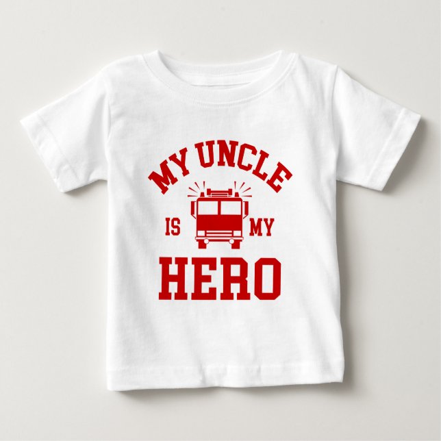 T-shirt Pour Bébé Mon oncle Is My Hero (Devant)