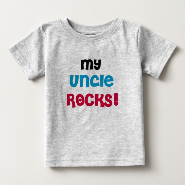 T-shirt Pour Bébé Mon oncle Rocks (Devant)