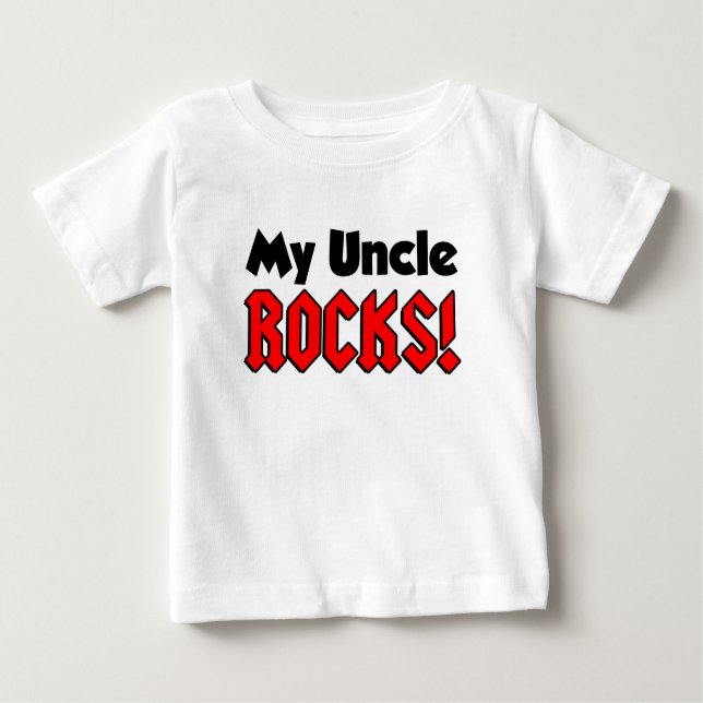 T-shirt Pour Bébé Mon oncle Rocks (Devant)
