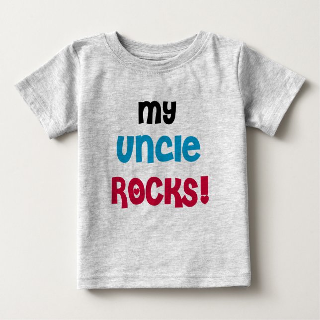 T-shirt Pour Bébé Mon oncle Rocks (Devant)
