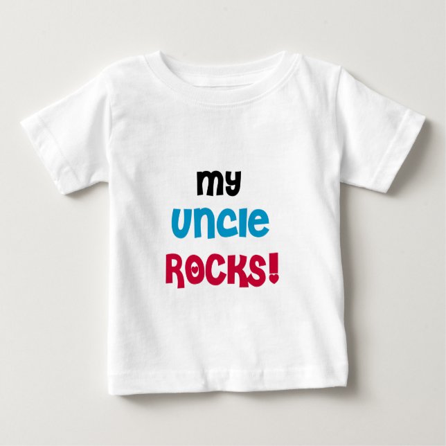 T-shirt Pour Bébé Mon oncle Rocks (Devant)
