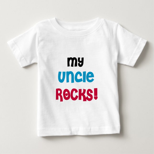 T-shirt Pour Bébé Mon oncle Rocks (Devant)