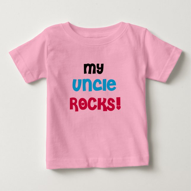 T-shirt Pour Bébé Mon oncle Rocks (Devant)