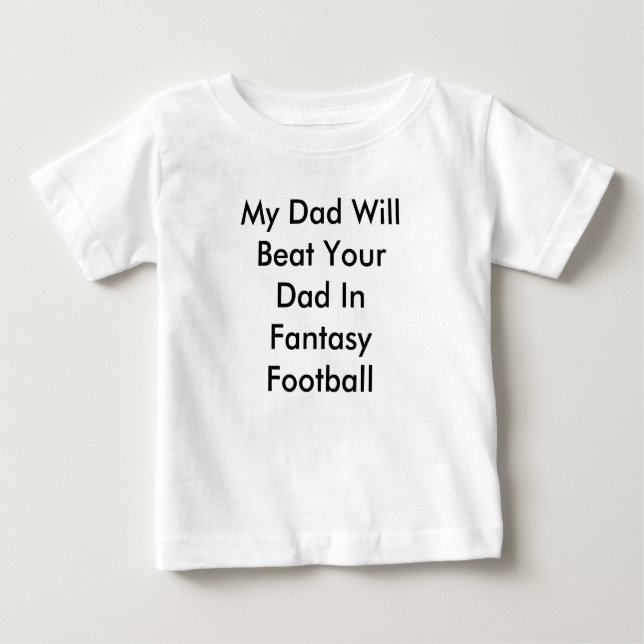 T-shirt Pour Bébé Mon papa battra votre papa dans le football (Devant)