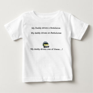 T-shirt Pour Bébé Mon papa conduit une ambulance…