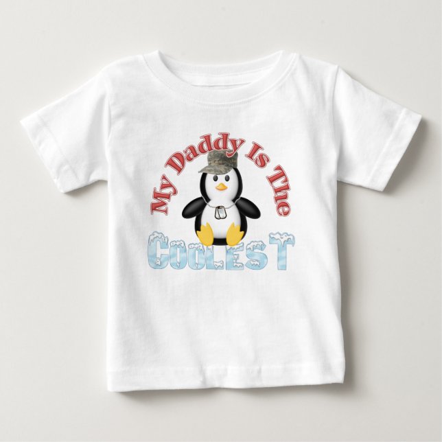T-shirt Pour Bébé Mon Papa Est Le Plus Coolé (Devant)