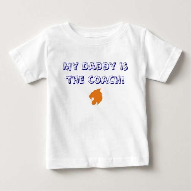T-shirt Pour Bébé Mon papa est l'entraîneur ! (Devant)