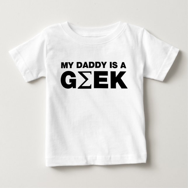 T-shirt Pour Bébé Mon papa est un geek (Devant)