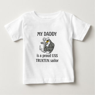 T-shirt Pour Bébé Mon papa est un marin fier d'USS TRUXTUN