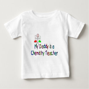 T-shirt Pour Bébé Mon papa est un professeur de chimie