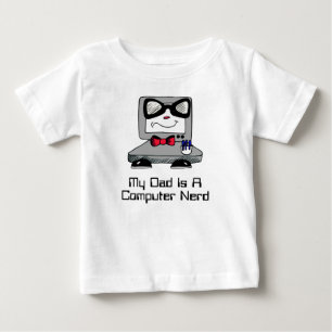 T-shirt Pour Bébé Mon papa est une chemise nerd de geek d'ordinateur