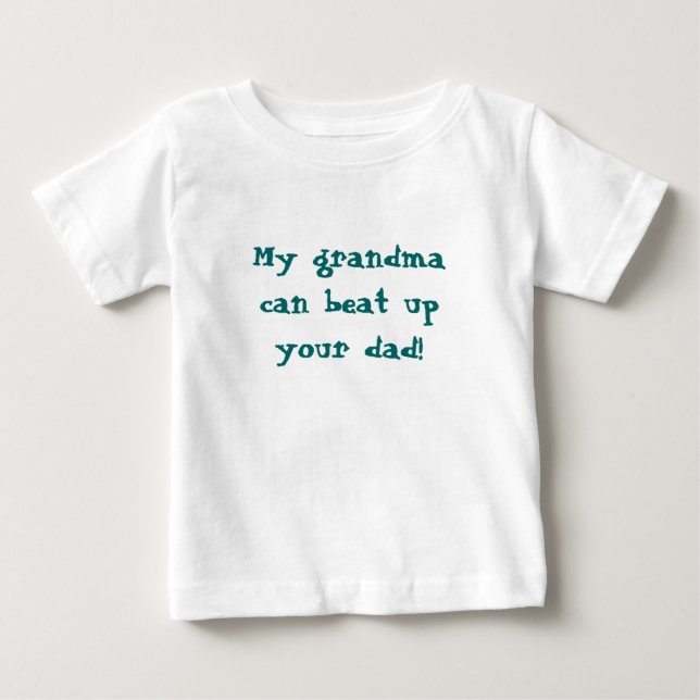 T-shirt Pour Bébé Mon papa grandmacan d'upyour de battement ! (Devant)