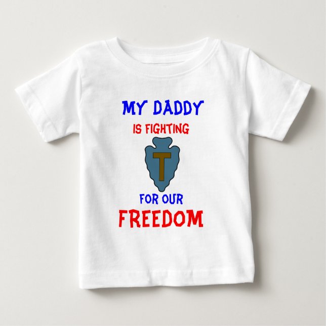 T-shirt Pour Bébé Mon papa LUTTE POUR NOTRE LIBERTÉ (Devant)