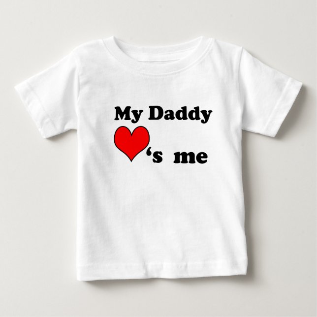 T-shirt Pour Bébé Mon papa m'aime (Devant)