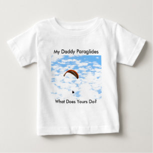 T-shirt Pour Bébé Mon papa Paraglides - queest-ce que vôtre fait ?