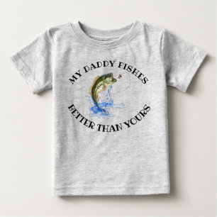 T-shirt Pour Bébé Mon Papa Pêche Mieux Que La Vôtre Pêche Drôle