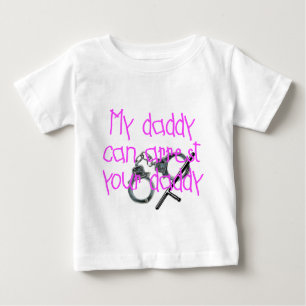 T-shirt Pour Bébé Mon papa peut arrêter votre papa