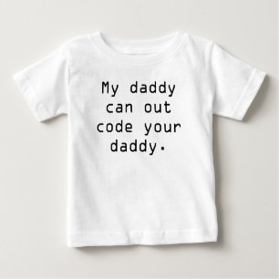 T-shirt Pour Bébé Mon papa peut coder votre papa