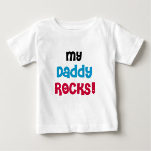 T-shirt Pour Bébé Mon papa Rocks