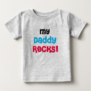 T-shirt Pour Bébé Mon papa Rocks