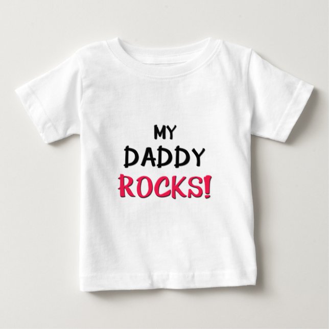 T-shirt Pour Bébé Mon papa Rocks (Devant)