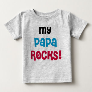 T-shirt Pour Bébé Mon Papa Rocks