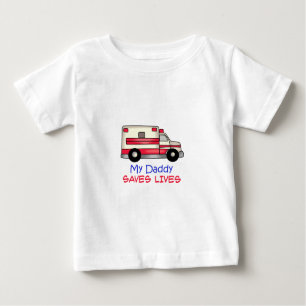 T-SHIRT POUR BÉBÉ MON PAPA SAUVE DES VIES